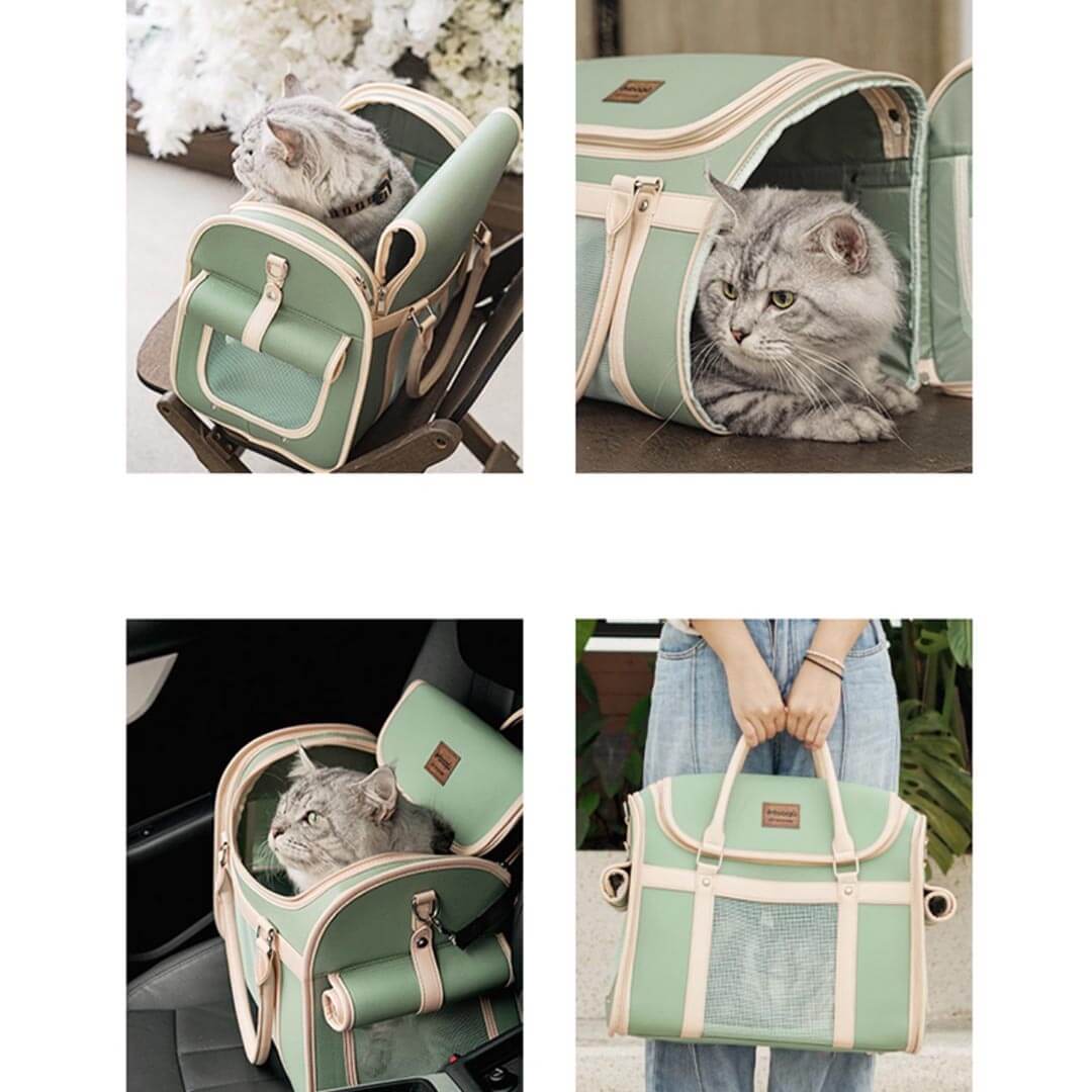 Stylish Vintage Cat Carrier for Vet Visits or Weekend Trips | MissyMoMo