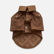 Load image into Gallery viewer, Napili Lace Cat Shirt | Brown Lace Shirt for Cats | MissyMoMo
