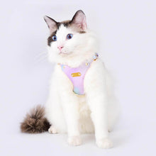 Load image into Gallery viewer, Cat in Purple Luxury Lightweight Vegan Leather Cat Harness | MissyMoMo
