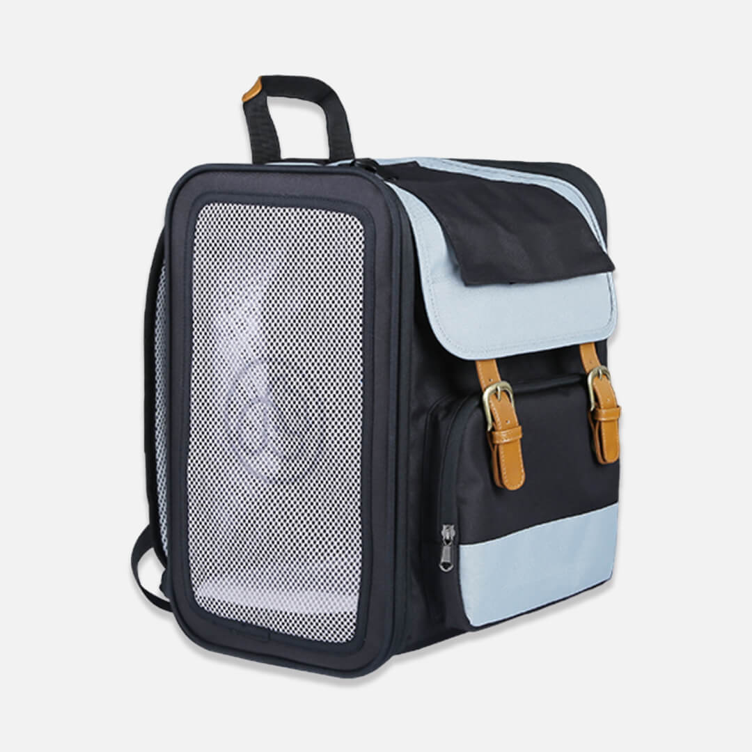 Paw Voyager Black Expandable Cat Backpack | Soft Cat Carrier | MissyMoMo