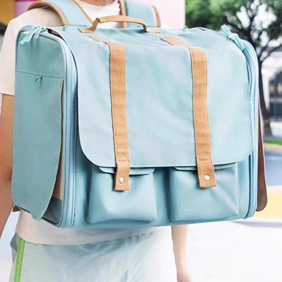 PawsHolic Collapsible Blue Cat Backpack |  MissyMoMo