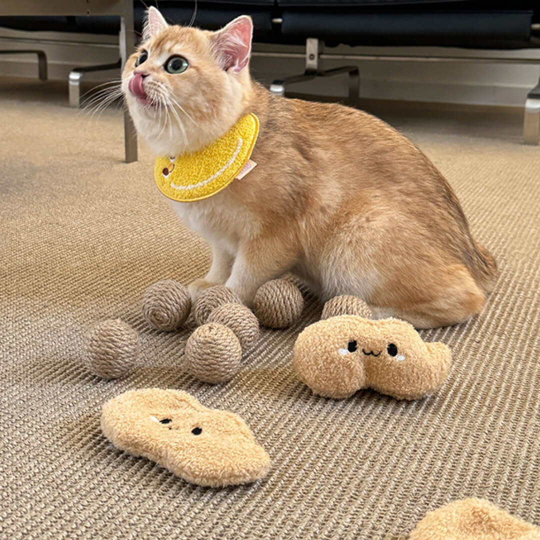 Cat with Peanut Sisal Scratching Balls Cat Toy | MissyMoMo