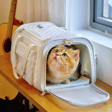 Load image into Gallery viewer, Cat in Beige Airline-Approved Cat Carrier for Travel | MissyMoMo
