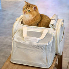 Load image into Gallery viewer, Cat in Beige Expandable Airline-Approved Cat Carrier for Travel | MissyMoMo
