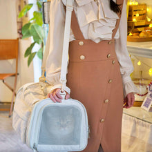 Load image into Gallery viewer, Carrying Beige Airline-Approved Cat Travel Carrier| MissyMoMo
