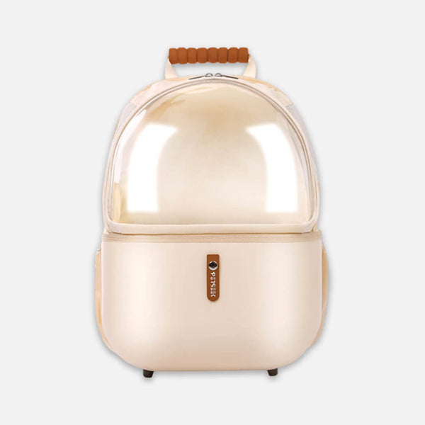 Petseek Travel Beige Collapsible Cat Backpack | MissyMoMo