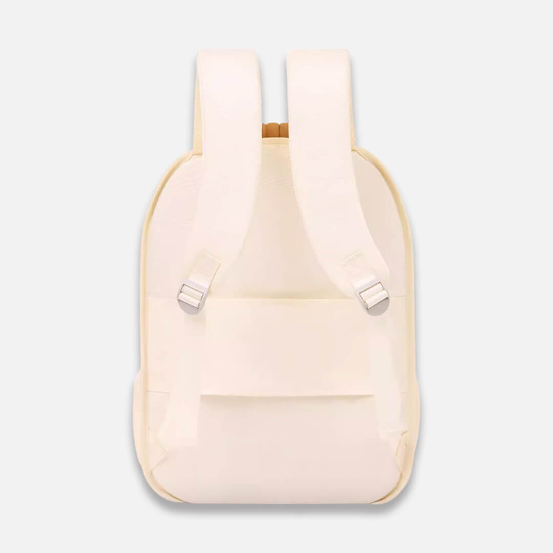 Back of Beige Collapsible Cat Backpack | MissyMoMo