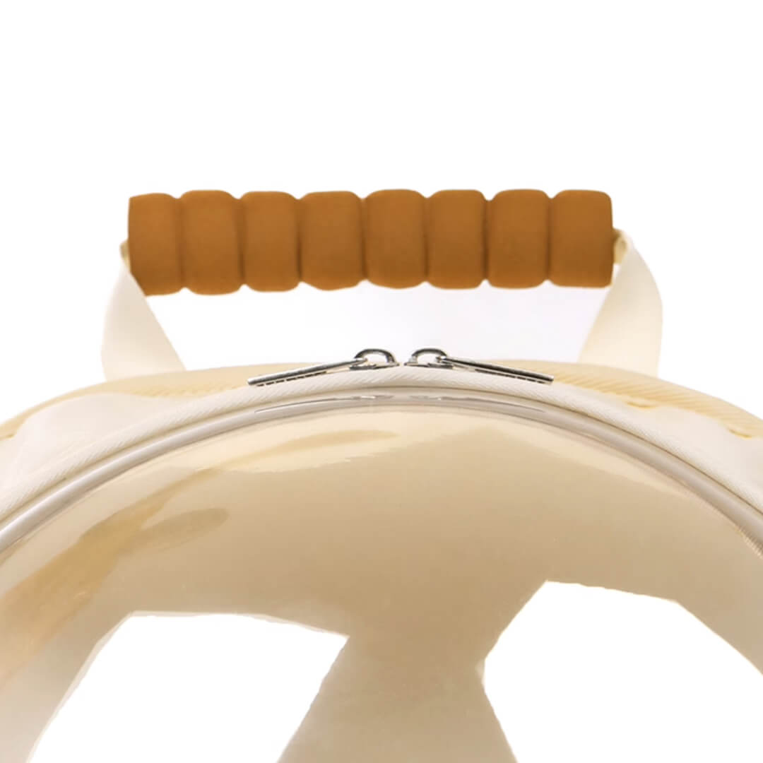 Handle of Beige Collapsible Cat Backpack | MissyMoMo