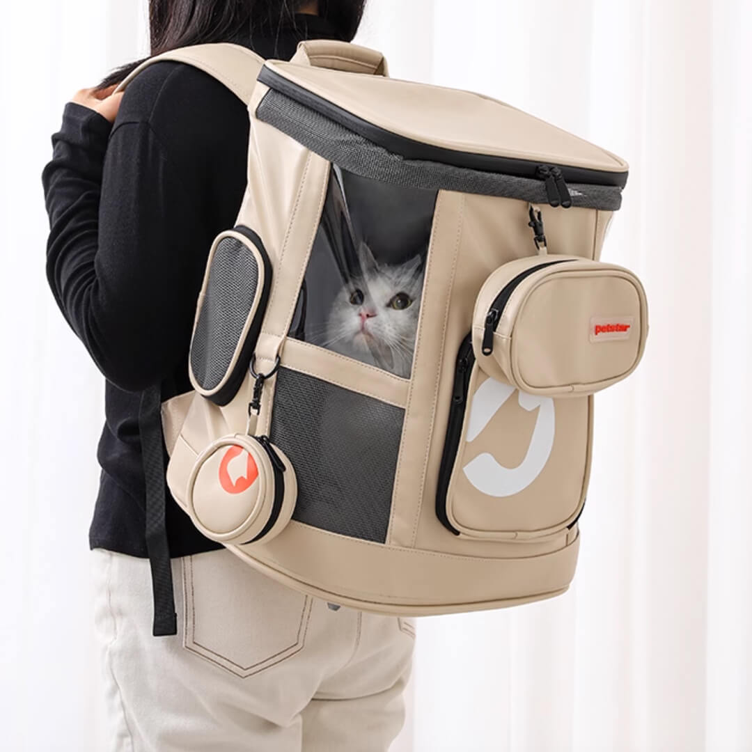 Carrying Cat with Petstar Voyager Expandable Cat Backpack | Pet Carrier | MissyMoMo