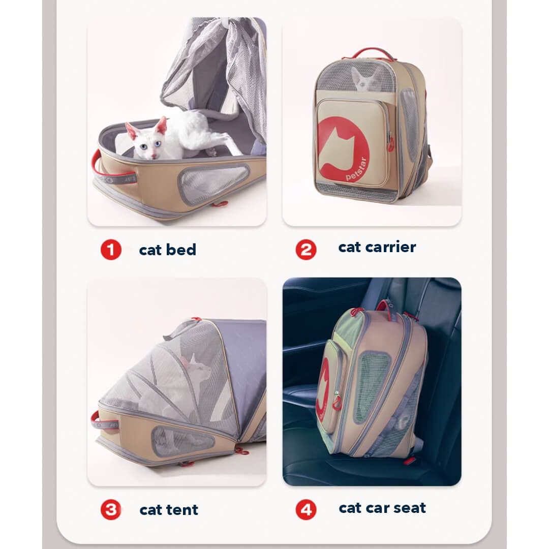 Petstar Expandable Cat Backpack | Pet Carrier | MissyMoMo