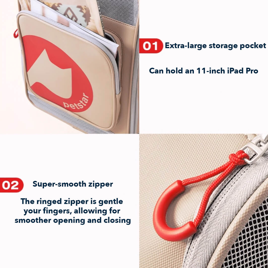Petstar Expandable Cat Backpack | Pet Carrier | MissyMoMo
