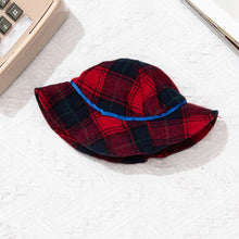 Load image into Gallery viewer, Red Plaid Cat Hat | Pet Accessories | MissyMoMo
