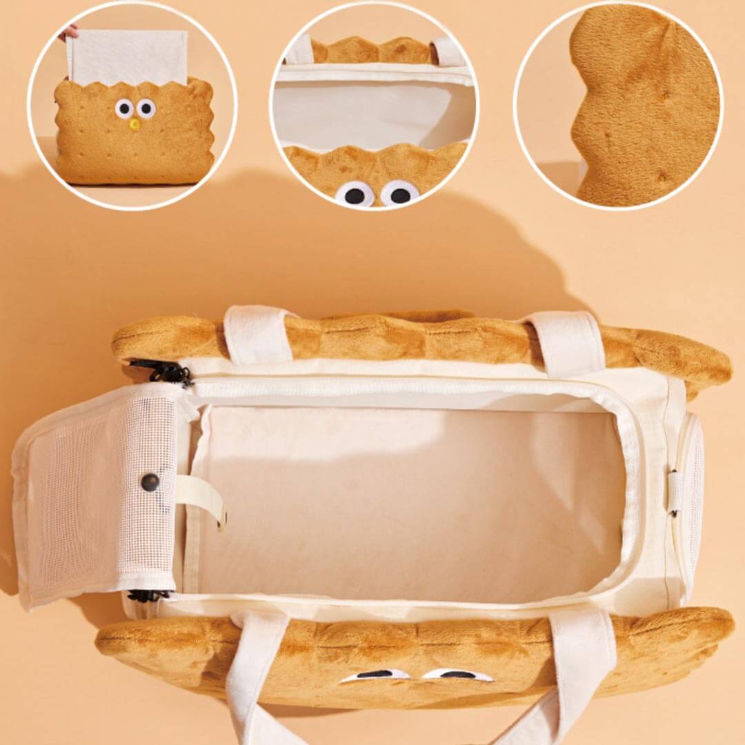 PurLab Cookie 2-in-1 Cat Handbag & Shoulder Bag | Stylish Brown Cat Bag | MissyMoMo