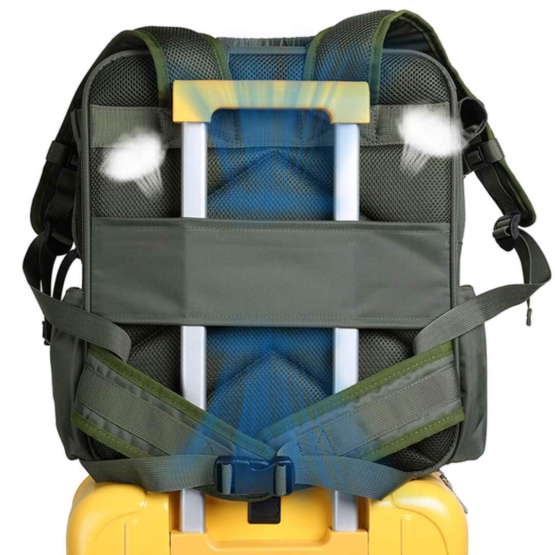 Luggage Sleeve of Green Cat Carrier Backpack | MissyMoMo