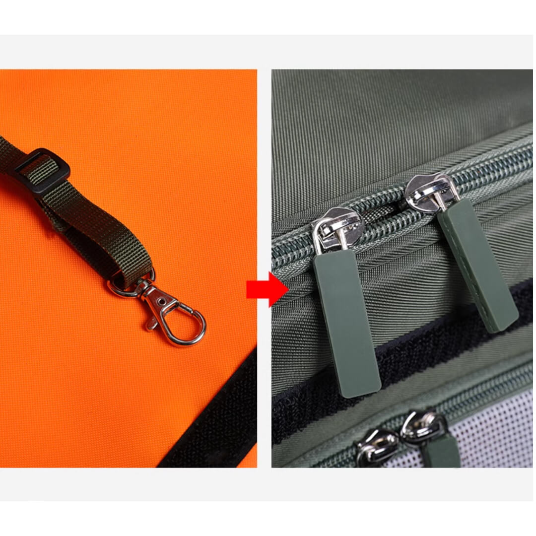 Purr Palace Tent-Like Green Cat Carrier Backpack | MissyMoMo