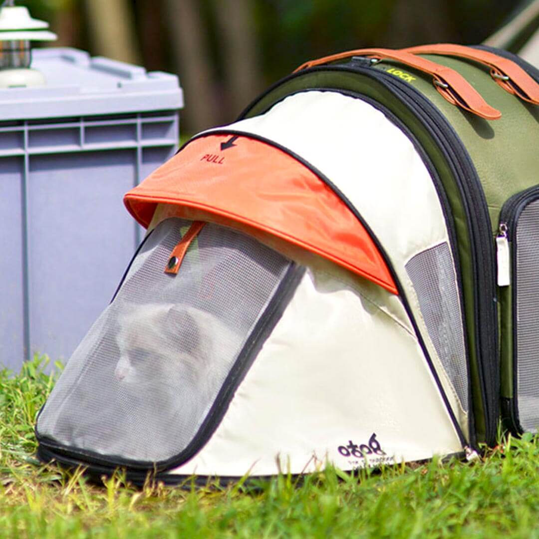 Cat Backpack Showing Tent Expansion | MissyMoMo