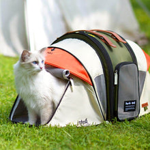 Load image into Gallery viewer, Cat Relaxing in the Luxury Cat Backpack Tent | MissyMoMo
