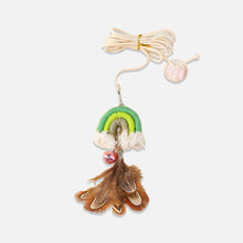 Load image into Gallery viewer, Rainbow Feather Cat Toy | Interactive Cat Toys | MissyMoMo
