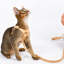 Load image into Gallery viewer, Cat Lounging in Rio Cat Harness, Tan Color | MissyMoMo
