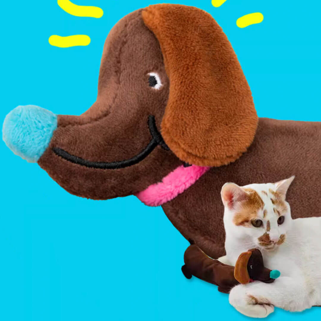 Sausage Dog Plush Catnip Toy for Cats | MissyMoMo