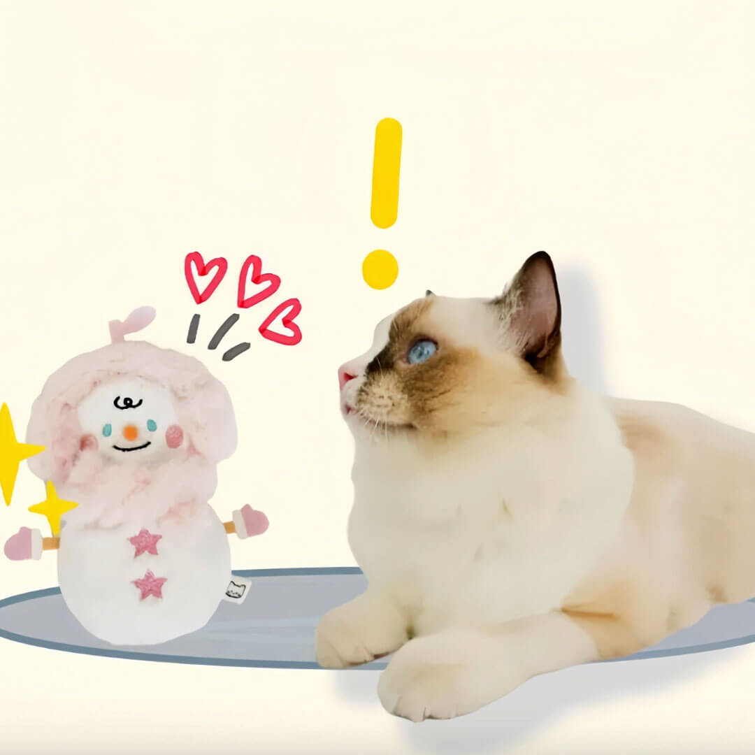 Cat with Snowman Catnip Toy | Cute Toy for Cats | MissyMoMo