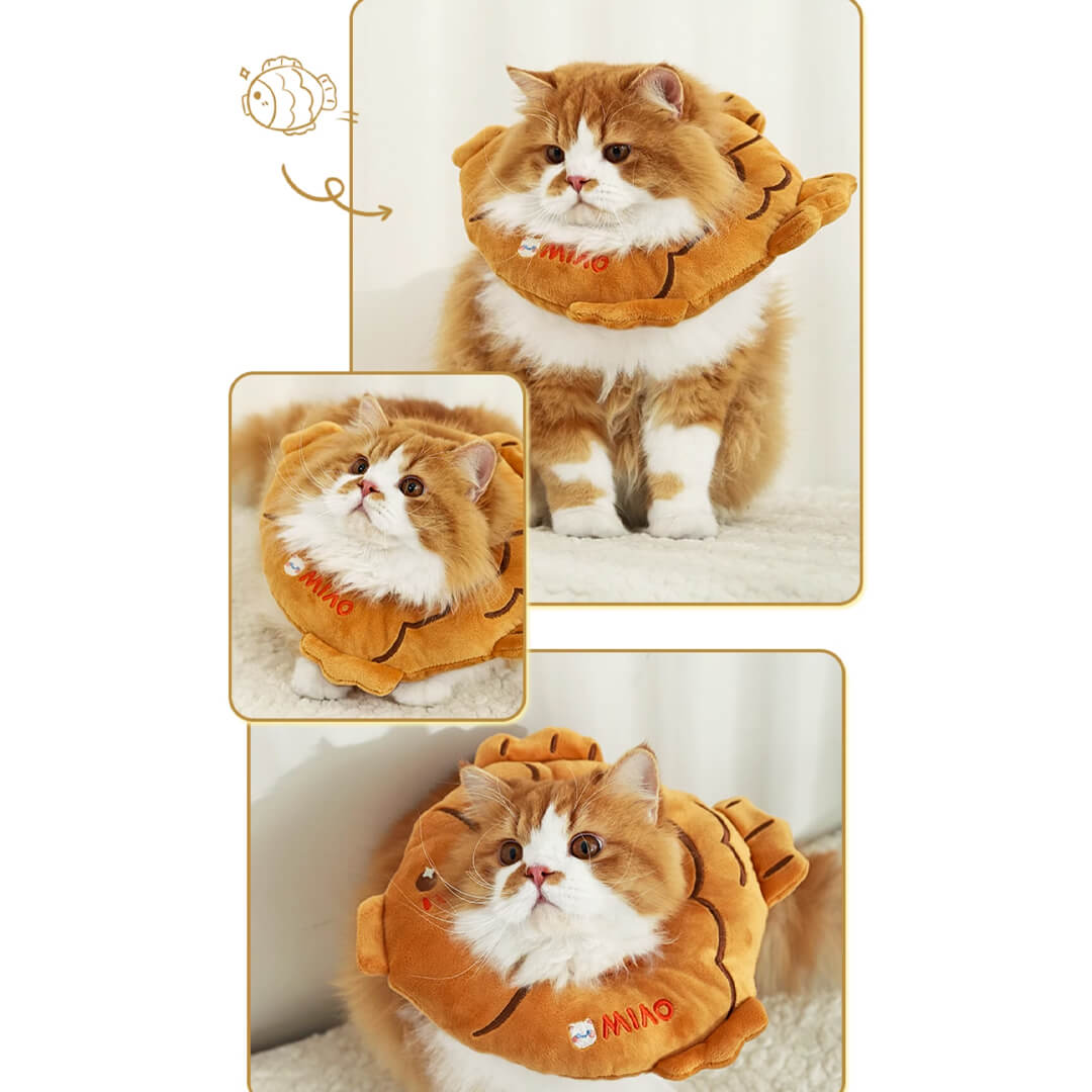 Cat in Taiyaki Elizabethan Collar | Pet Medical Collars | MissyMoMo