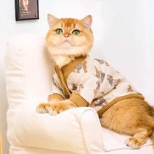 Load image into Gallery viewer, Cat in Cute Teddy Bear Print Cardigan | MissyMoMo
