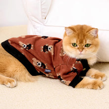 Load image into Gallery viewer, Cat in Cute Teddy Bear Print Cardigan | MissyMoMo
