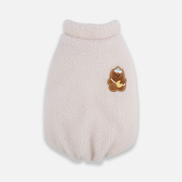 White Teddy Bear Fleece Jacket for Cats & Kittens | MissyMoMo