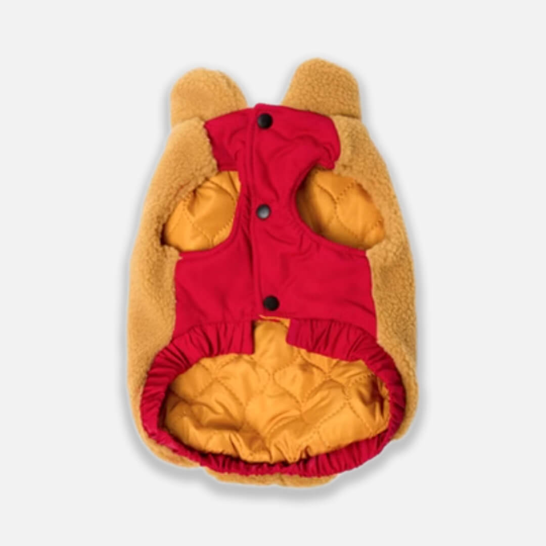 Brown Teddy Bear Fleece Jacket for Cats & Kittens | MissyMoMo
