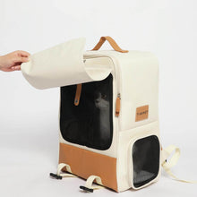 Load image into Gallery viewer, Tinypet Cat Backpack With the Front Flap Rolled Up | MissyMoMo
