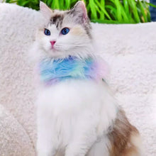 Load image into Gallery viewer, Cat in Colorful Faux Fur H-Style Cat Harness | MissyMoMo
