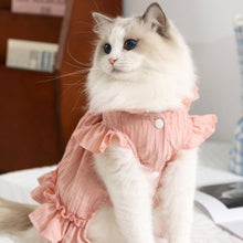 Load image into Gallery viewer, Cat in Pink Tulip Cat Dress | Cute Ruffle Cat Clothes | MissyMoMo
