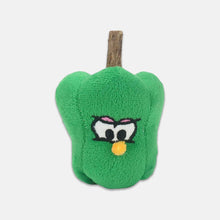 Load image into Gallery viewer, Green Pepper Catnip Toy with Silvervine Stick | Plush Veggie for Cats | MissyMoMo
