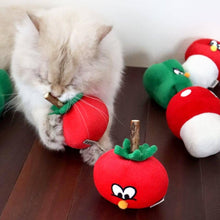 Load image into Gallery viewer, Cat Playing with Tomato Plush Catnip Toy | MissyMoMo

