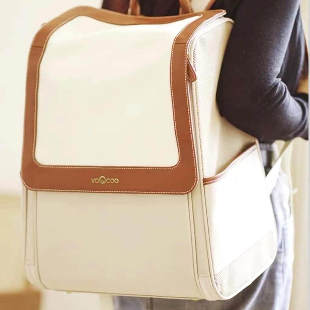 Voocoo Cat Backpack | Cat Carrier for Travel | Leather Pet Carrier | MissyMoMo