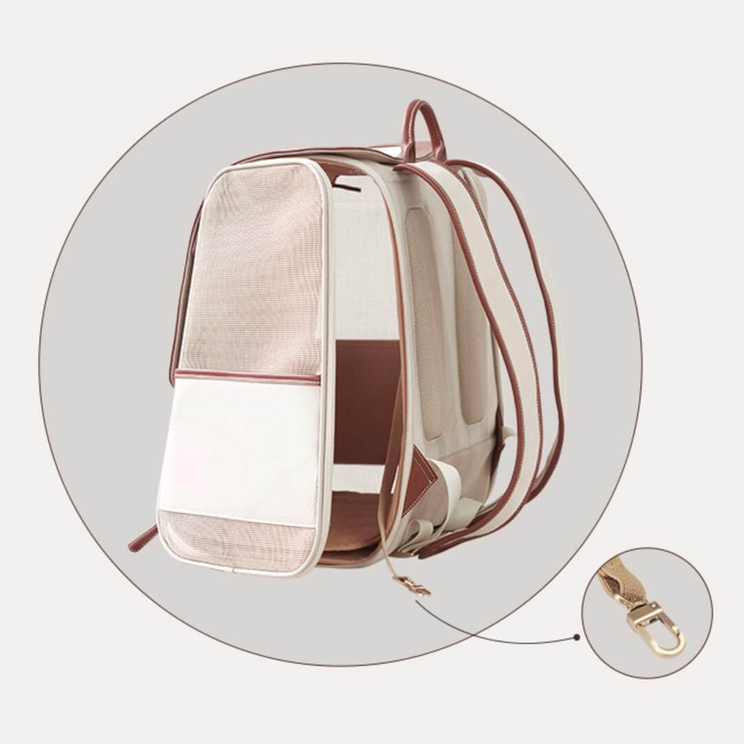 Voocoo Cat Backpack | Cat Carrier for Travel | Leather Pet Carrier | MissyMoMo