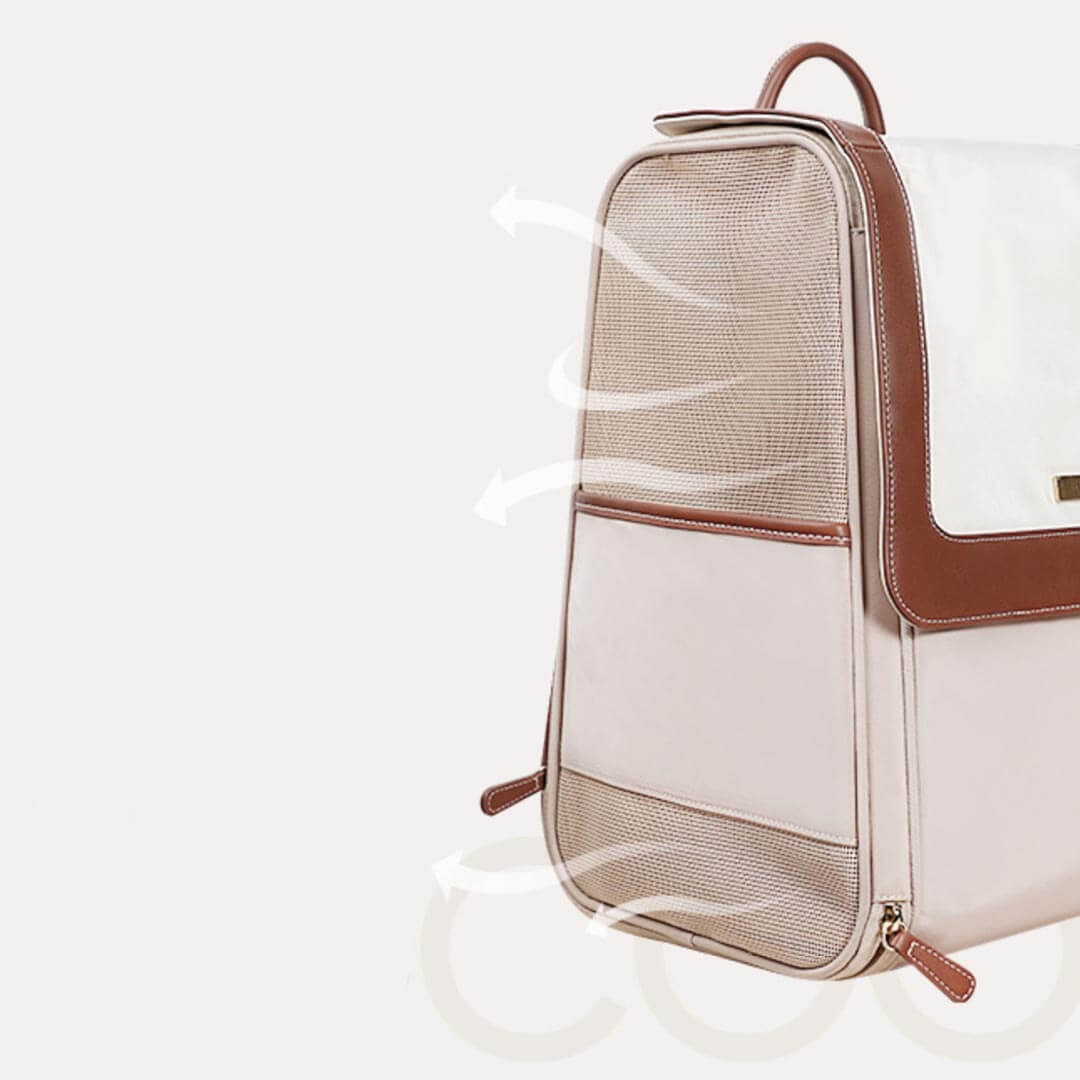 Voocoo Cat Backpack | Cat Carrier for Travel | Leather Pet Carrier | MissyMoMo