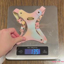 Load and play video in Gallery viewer, Aurora Vegan Leather Cat Harness &amp; Leash | Pink Luxury Lightweight Cat Harness | MissyMoMo
