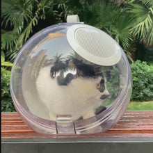Load and play video in Gallery viewer, Cat Inside Transparent Moboli Capsule Cat Carrier | MissyMoMo
