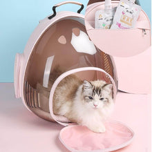 Load image into Gallery viewer, Cat Exiting the Pink Castronaut Space Cat Backpack | MissyMoMo
