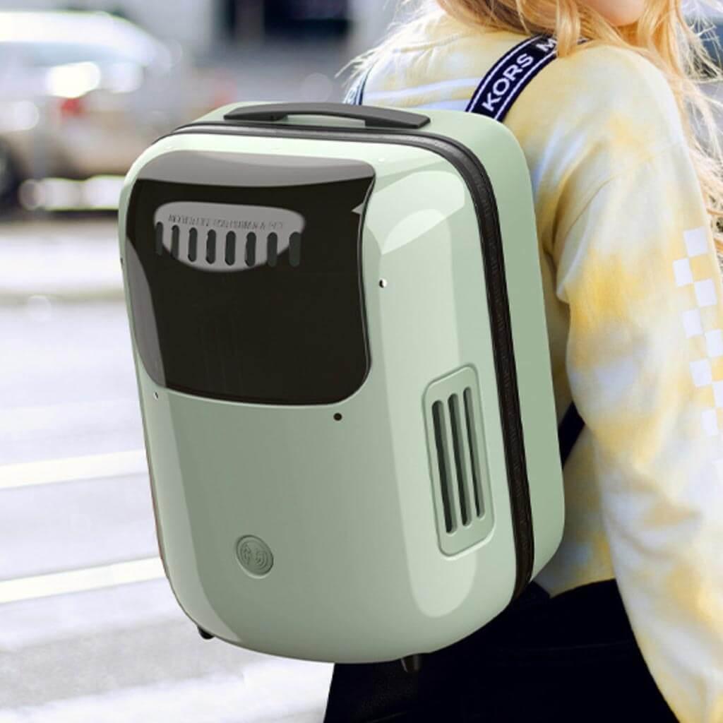 Carrying Green Cataway Space Cat Backpack | MissyMoMo