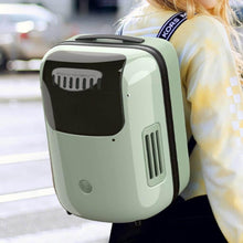 Load image into Gallery viewer, Carrying Green Cataway Space Cat Backpack | MissyMoMo
