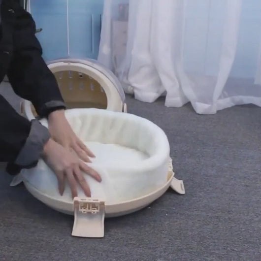 PSM Spaceship Cat Carrier | Hard Cat Travel Carrier | MissyMoMo