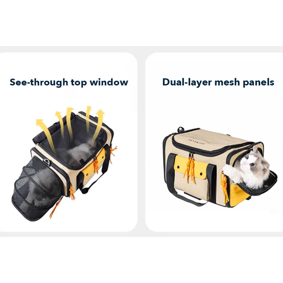 Features of Stylish Expandable Cat Carrier for Flying | MissyMoMo