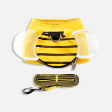Load image into Gallery viewer, Honeybee Cat Harness &amp; Leash Set in Yellow with Bumblebee Design | MissyMoMo
