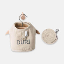 Load image into Gallery viewer, Loki Cat Harness &amp; Leash Set in Beige with Reflective Letters | MissyMoMo
