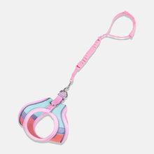 Load image into Gallery viewer, Marshmallow Reflective Cat Harness &amp; Leash Set in Pink and Green Combo | MissyMoMo
