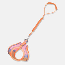 Load image into Gallery viewer, Marshmallow Reflective Cat Harness &amp; Leash Set in Orange and Pink Combo | MissyMoMo
