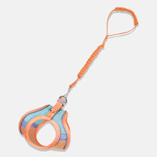 Load image into Gallery viewer, Marshmallow Reflective Cat Harness &amp; Leash Set in Orange and Mint Combo | MissyMoMo
